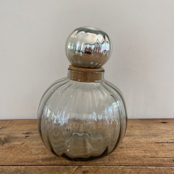 Vintage Mexican Handblown Jar with Mercury Glass Lid - Picture 9 of 9